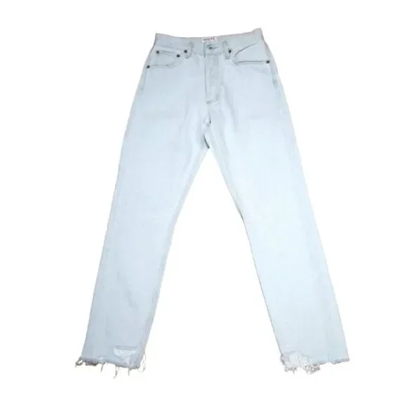 Agolde Jaime High Rise Classic Meadow Button Fly Light Wash US 26 - Picture 4 of 10